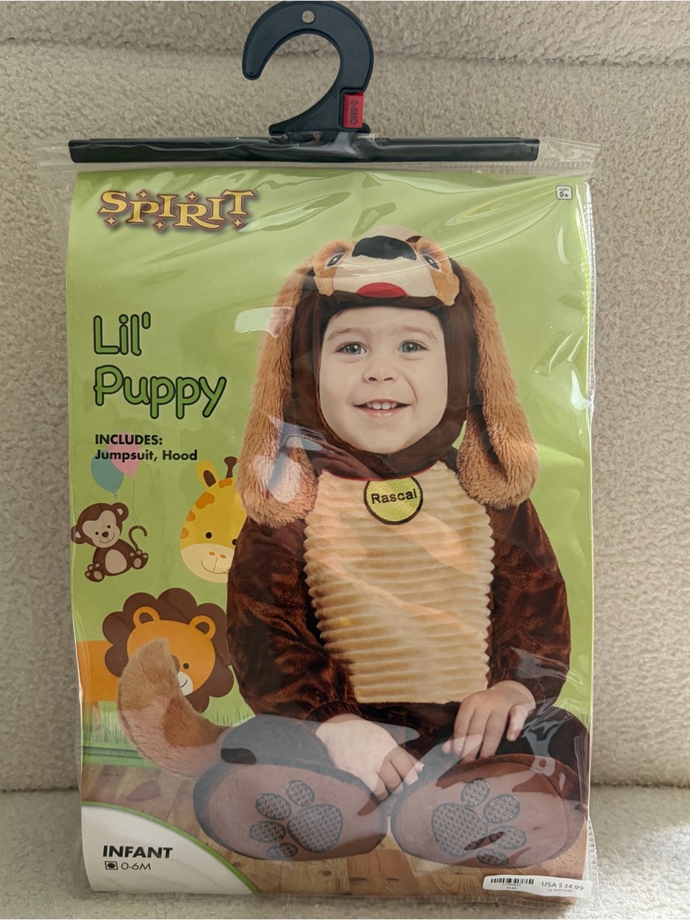 Infant 0-6 month Halloween costume - puppy